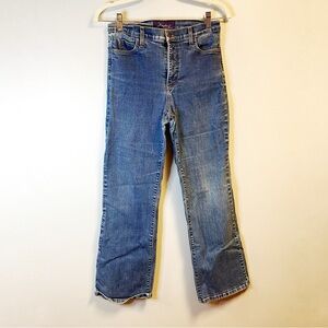 NYDJ Jeans Denim Medium Wash Classic Bootcut Sz 8P GUC Cut #19358M Style #P400M